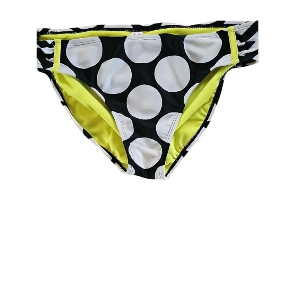 Justice Girls Polka Dot Yellow Ruffle Tankini Swimsuit Set Size 20 Summer Beach